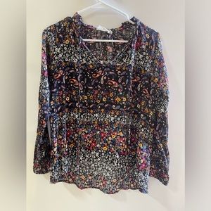 Paisley floral Boho flowery top